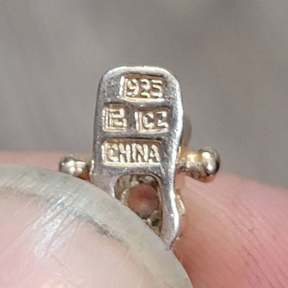 Gold over Sterling tennis bracelet - Picture 3 of 3